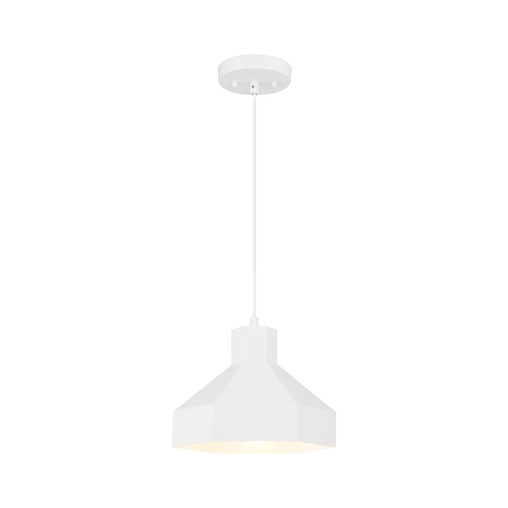 1 Light Pendant in Matte White Color. Picture 1