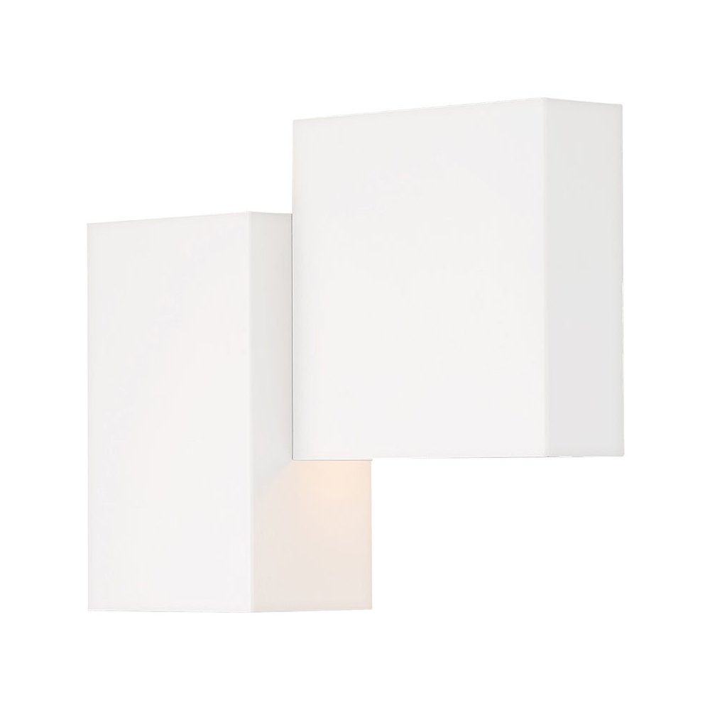 Bi-Directional LED Wall Sconce in Matte White Color. Picture 1