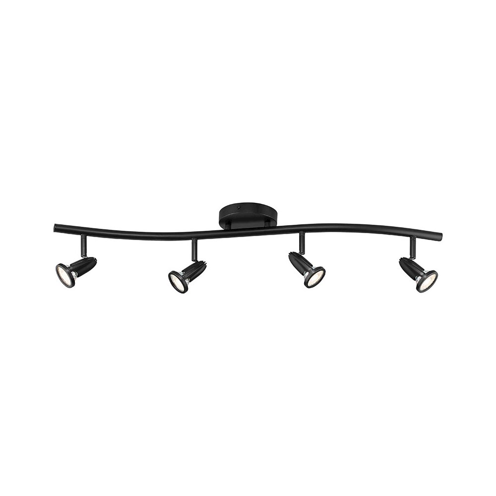 4 Light Adjustable LED Track in Black Color. Picture 1