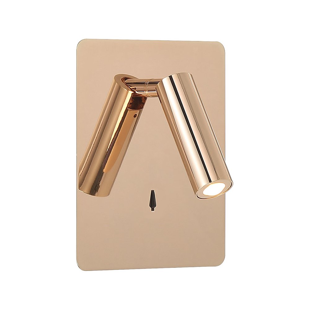 LED Reading Light in Gold Color. Picture 1