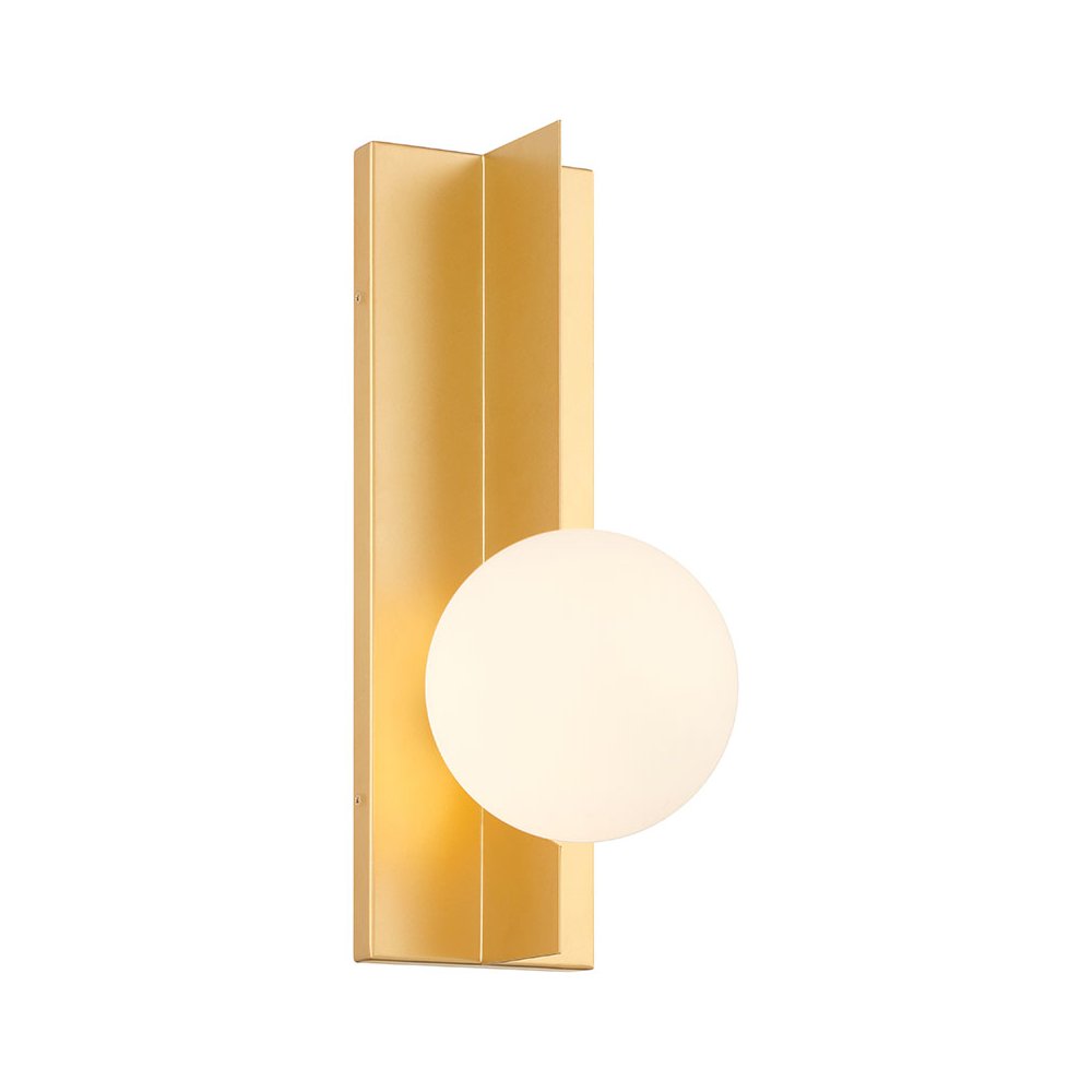 1 Light LED Wall Sconce in Gold Color. Picture 1