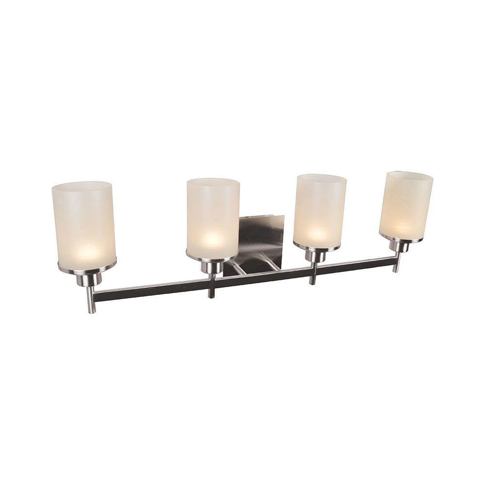 4 Light LED Vanity in Brushed Steel Color. Picture 1