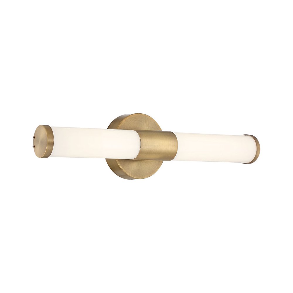 LED Vanity in Antique Brushed Brass Color. Picture 1