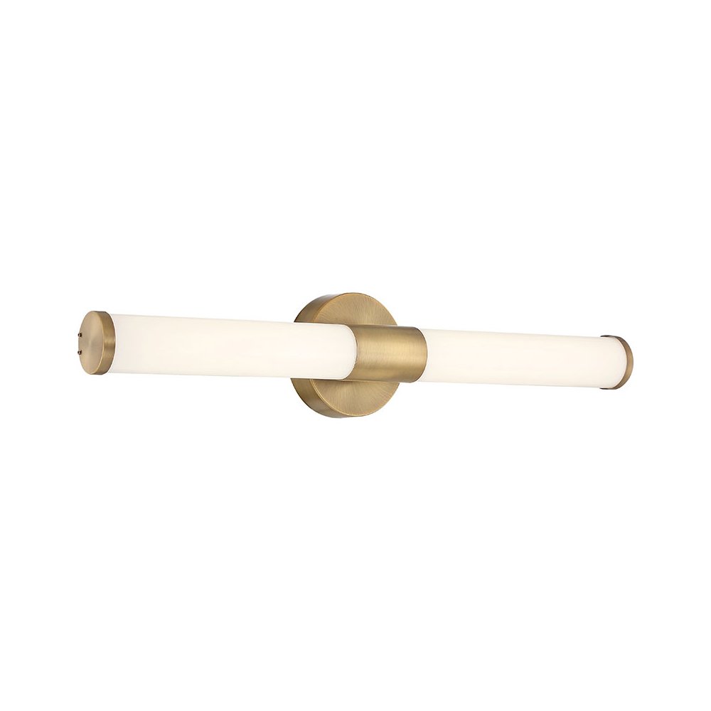LED Vanity in Antique Brushed Brass Color. Picture 1