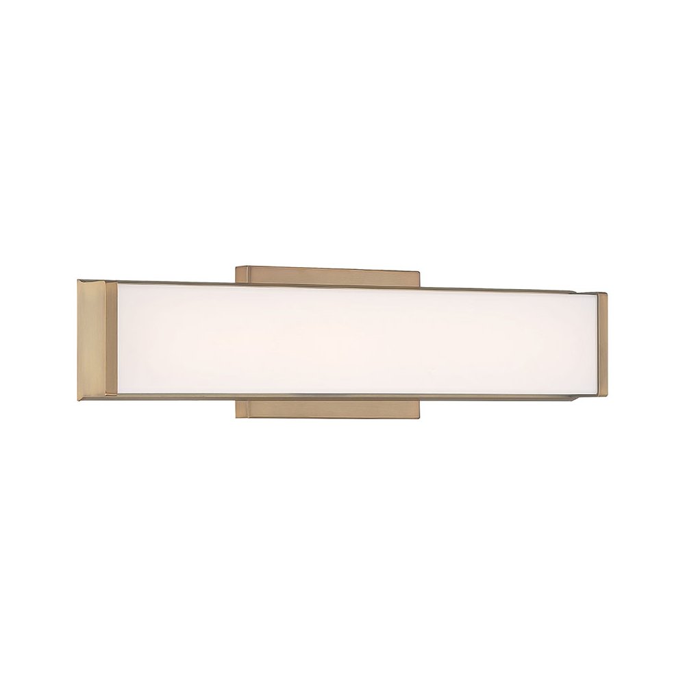 LED Vanity in Antique Brushed Brass Color. Picture 1