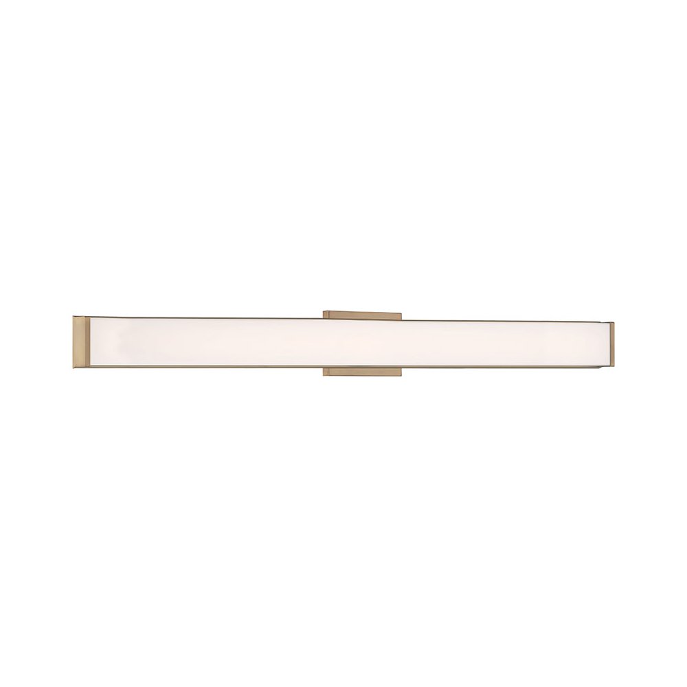 LED Vanity in Antique Brushed Brass Color. Picture 1