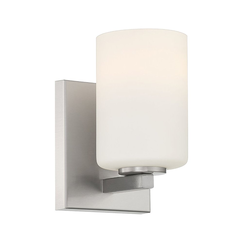 1 Light LED Wall Sconce & Vanity in Brushed Steel Color. Picture 1