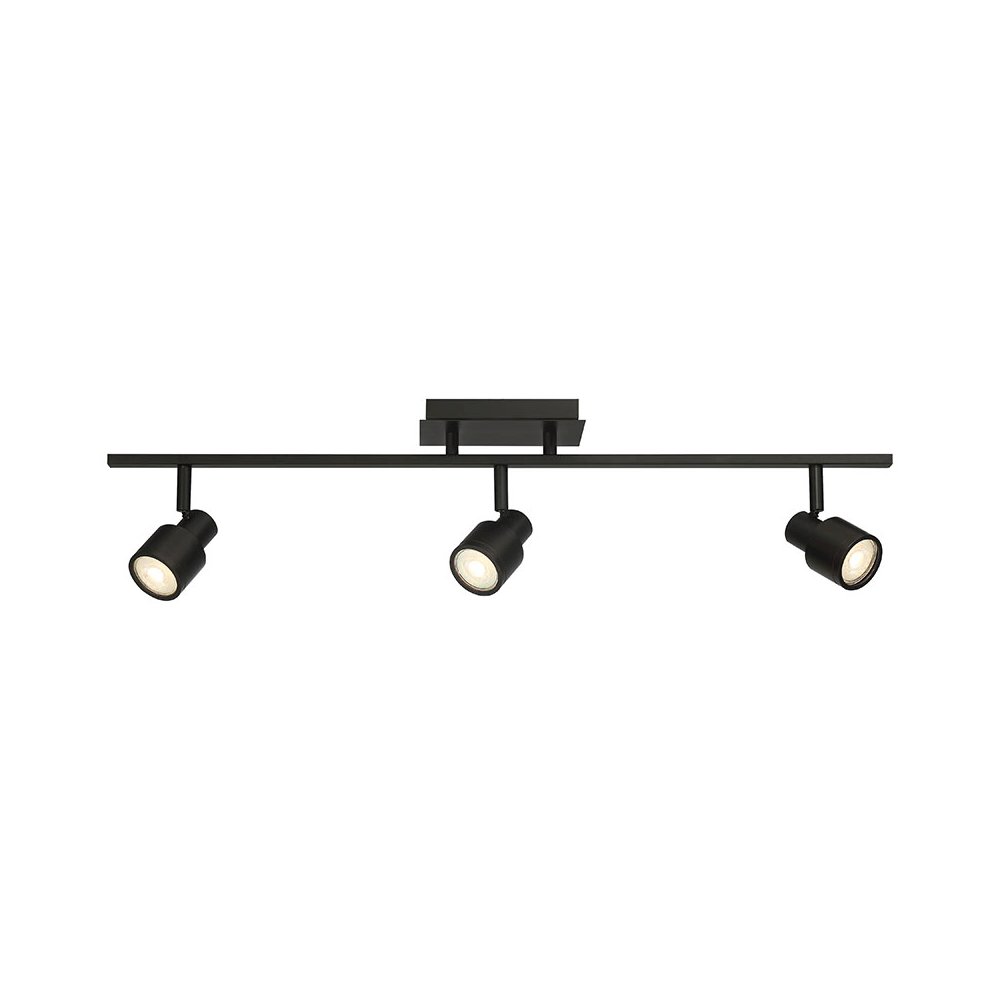 3 Light Adjustable LED Track in Matte Black Color. Picture 1