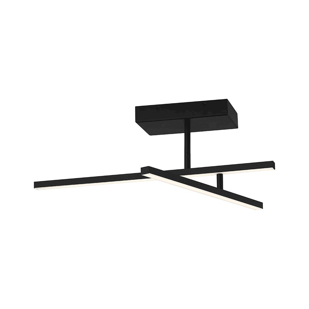 Adjustable LED Semi-Flush in Matte Black Color. Picture 1