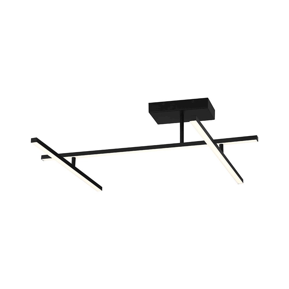 Adjustable LED Semi-Flush in Matte Black Color. Picture 1