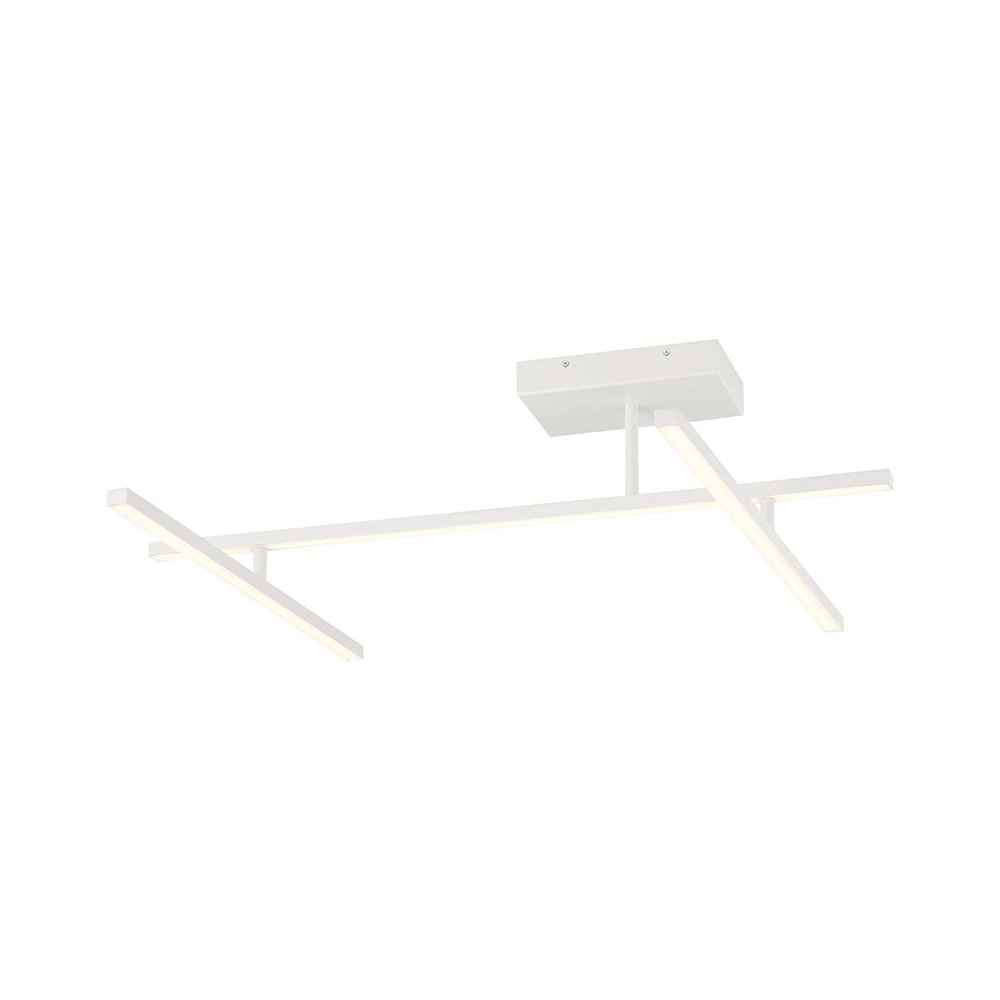 Adjustable LED Semi-Flush in Matte White Color. Picture 1
