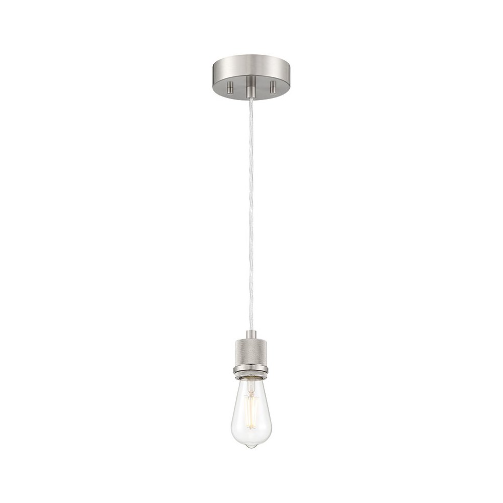 LED Pendant in Brushed Steel Color. Picture 1