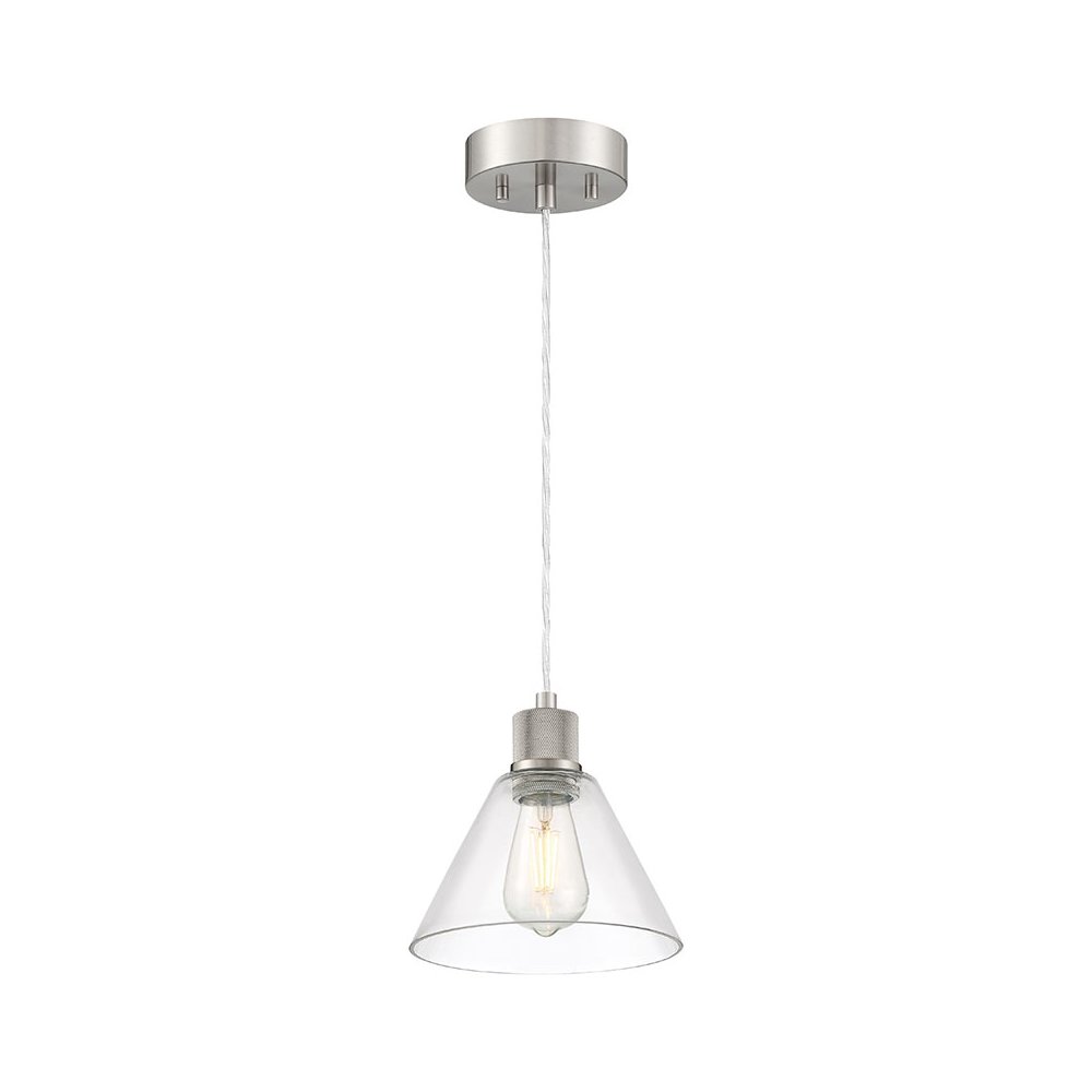 Martini LED Pendant in Brushed Steel Color. Picture 1