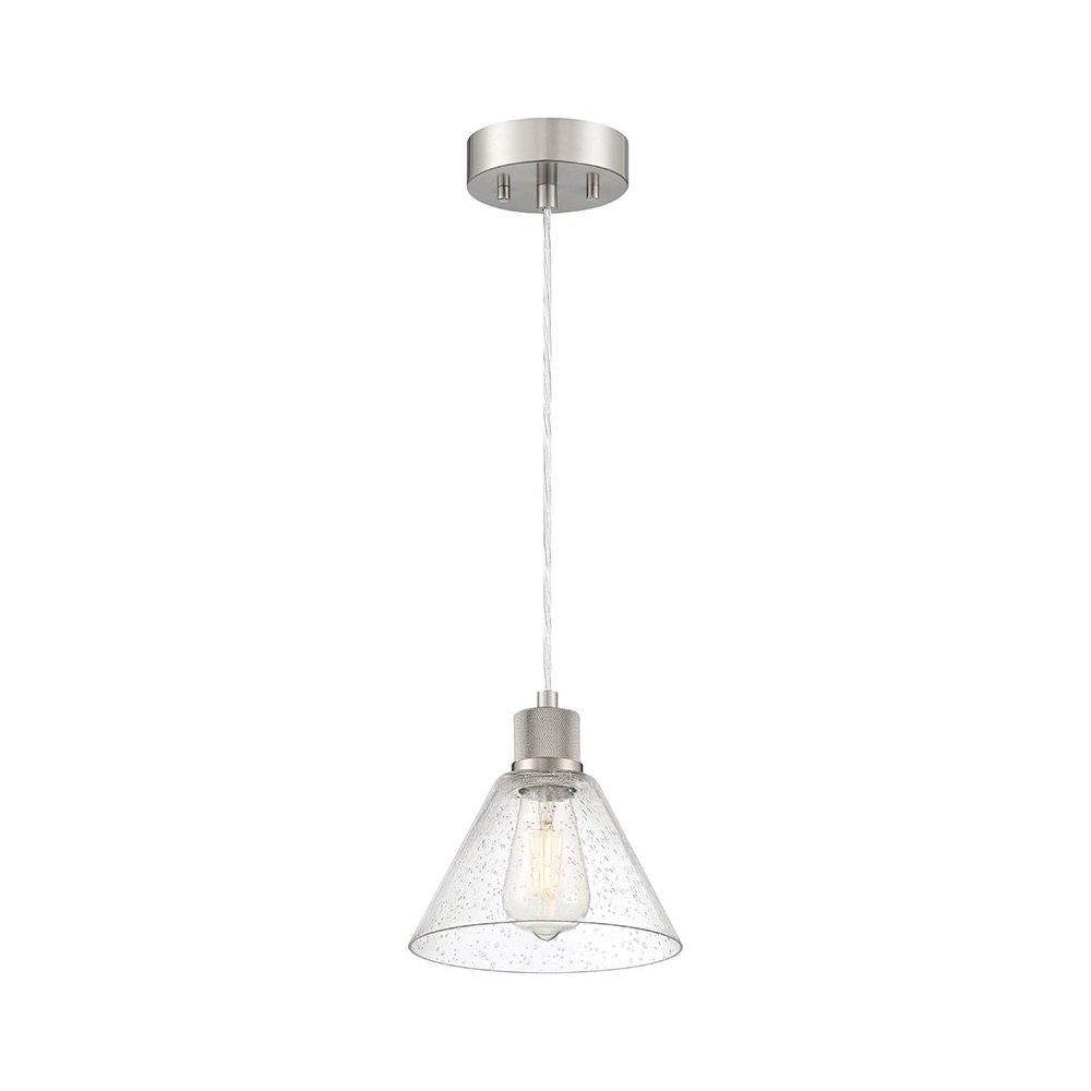 Martini LED Pendant in Brushed Steel Color. Picture 1