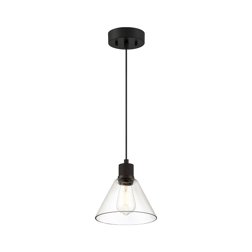 Martini LED Pendant in Matte Black Color. Picture 1