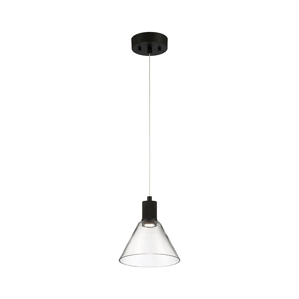 Martini LED Pendant in Matte Black Color. Picture 1