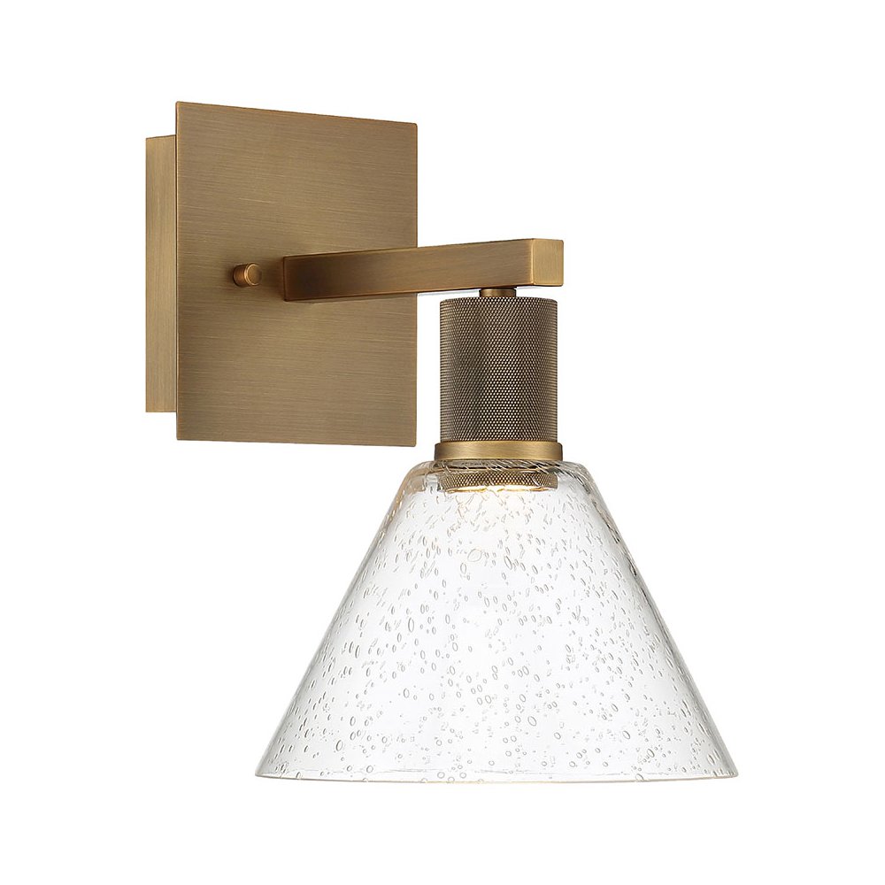 Martini LED Wall Sconce in Antique Brushed Brass Color. Picture 1