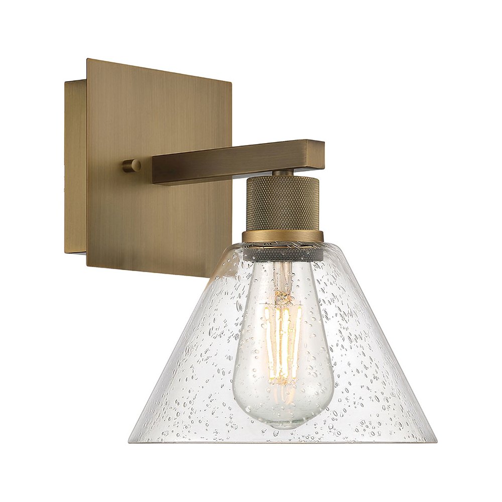 Martini LED Wall Sconce in Antique Brushed Brass Color. Picture 1
