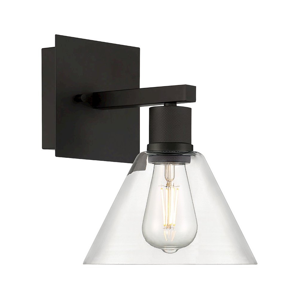 Martini LED Wall Sconce in Matte Black Color. Picture 1
