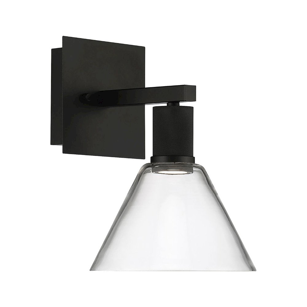 Martini LED Wall Sconce in Matte Black Color. Picture 1