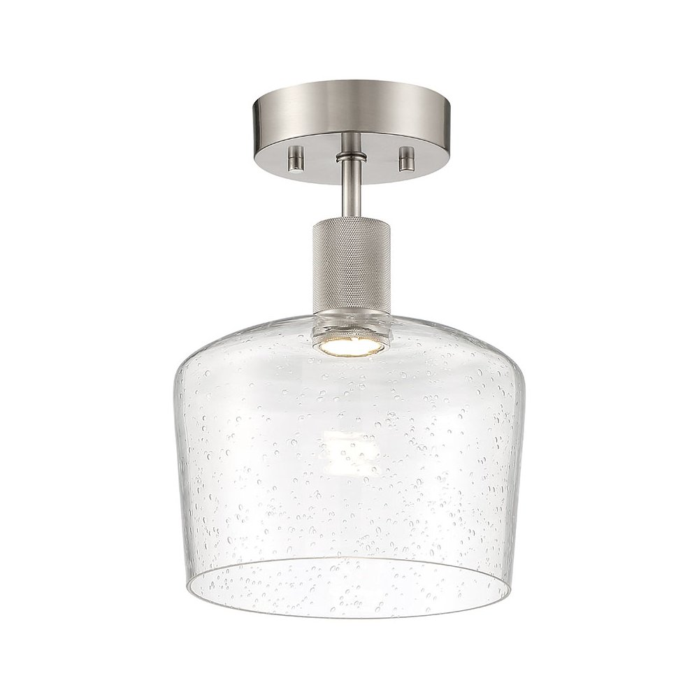 Chardonnay LED Semi-Flush in Brushed Steel Color. Picture 1