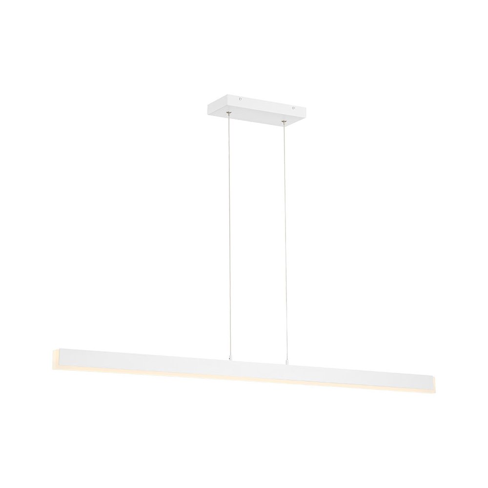 Dual Voltage LED Pendant in Matte White Color. Picture 1