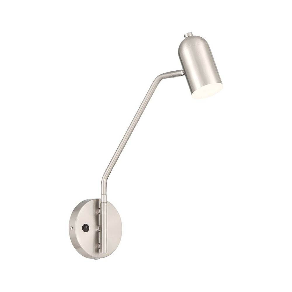 LED Reading Light in Brushed Steel Color. Picture 1