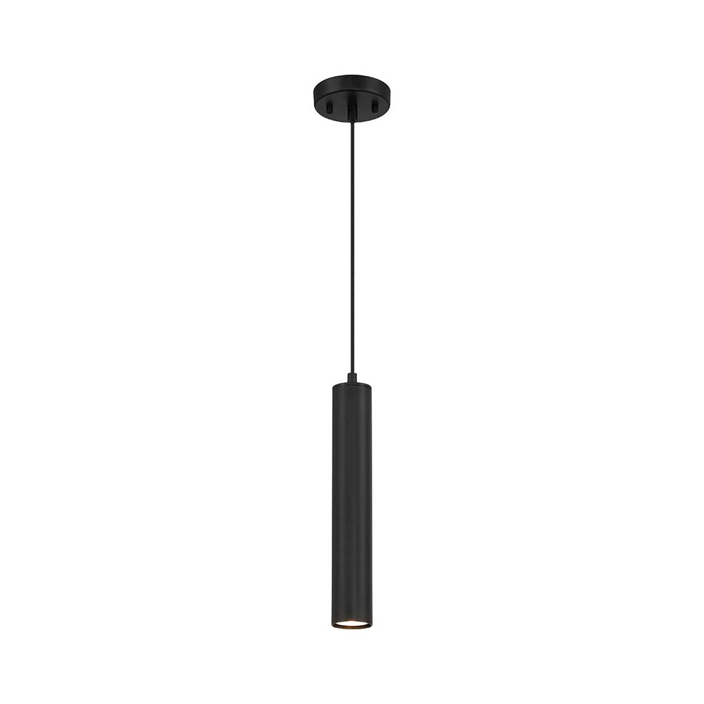 1 Light LED Pendant in Matte Black Color. Picture 1