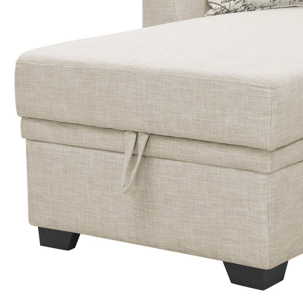 Brown Sectional Sleeper Sofa with Pull Out Couch Bed Function. Picture 8