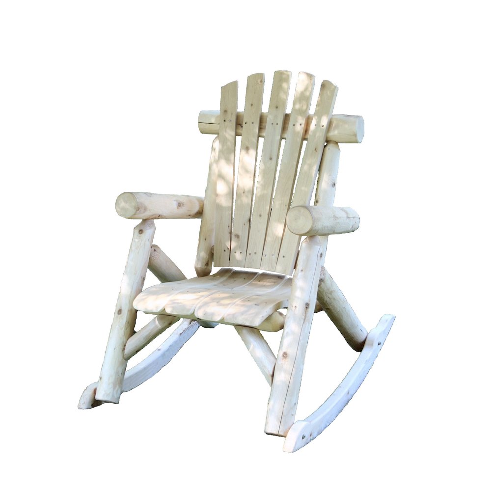 Cedar Log Rocking Chair. Picture 1