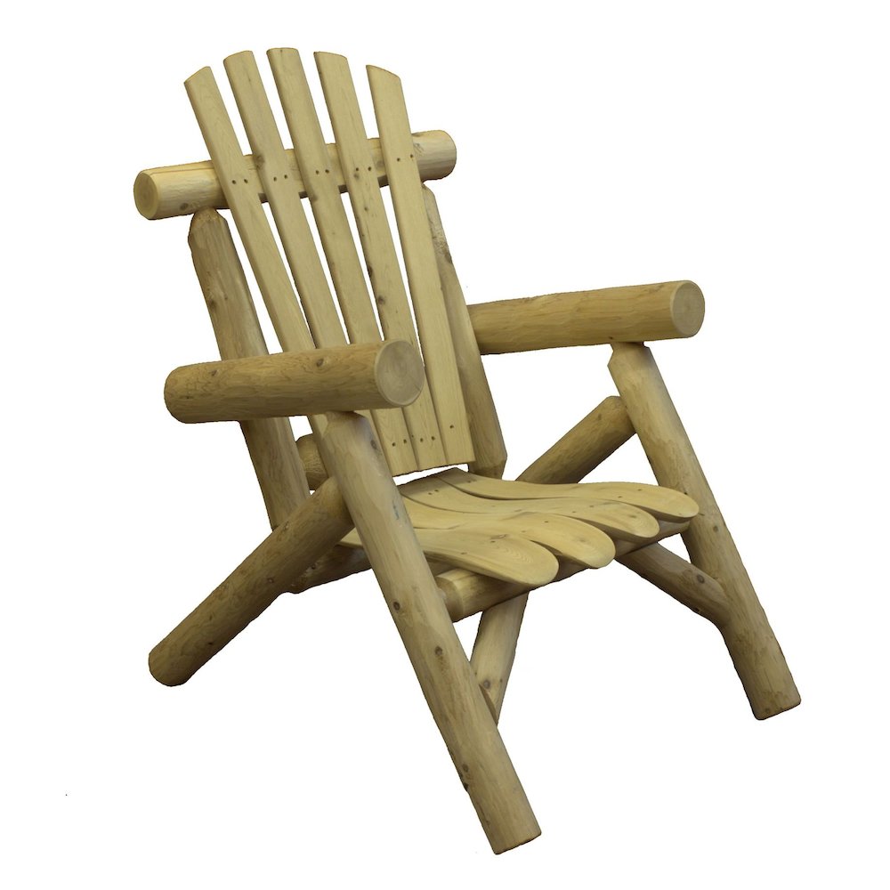 Cedar Log Lounge Chair. Picture 1