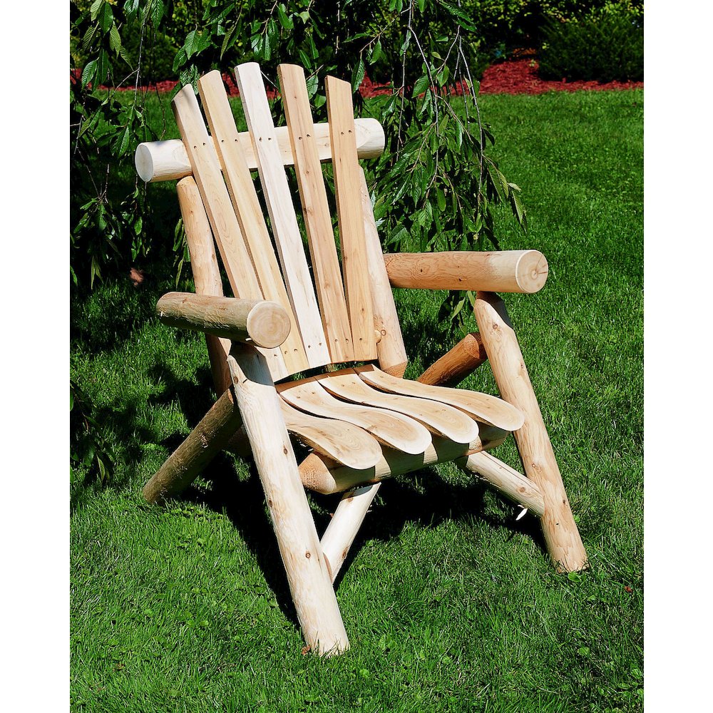 Cedar Log Lounge Chair. Picture 3