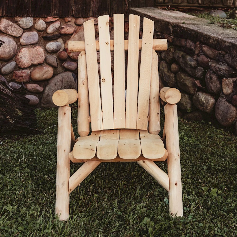 Cedar Log Lounge Chair. Picture 6