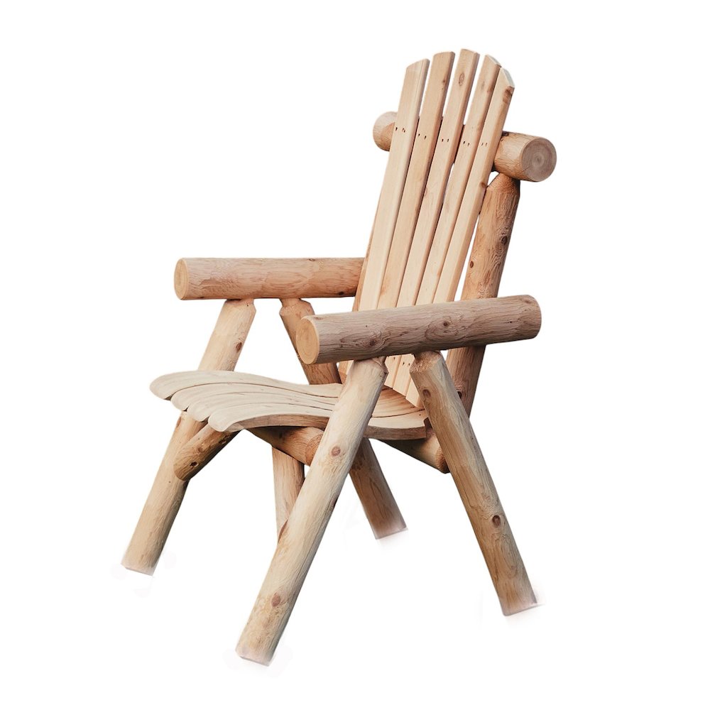 Cedar Log Dining Chair. Picture 1