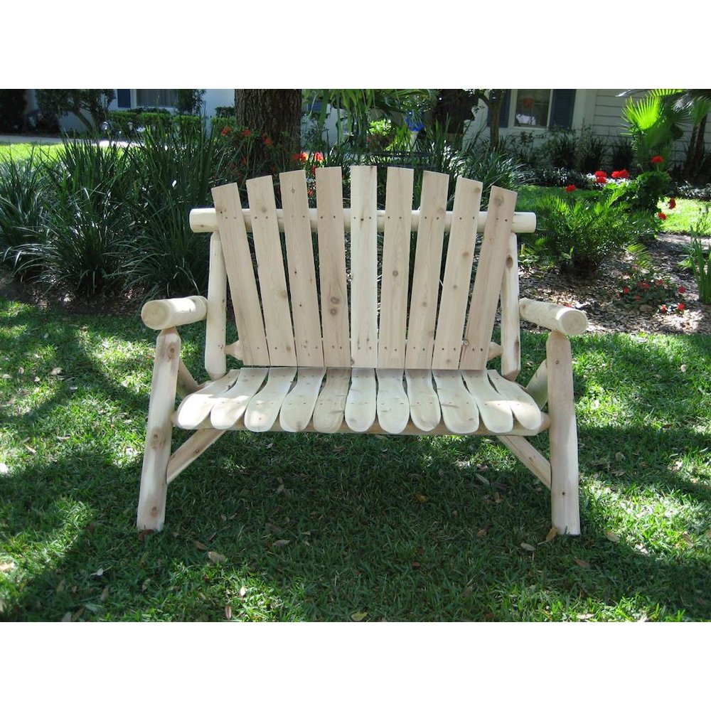 Cedar Log 4ft Love Seat. Picture 4