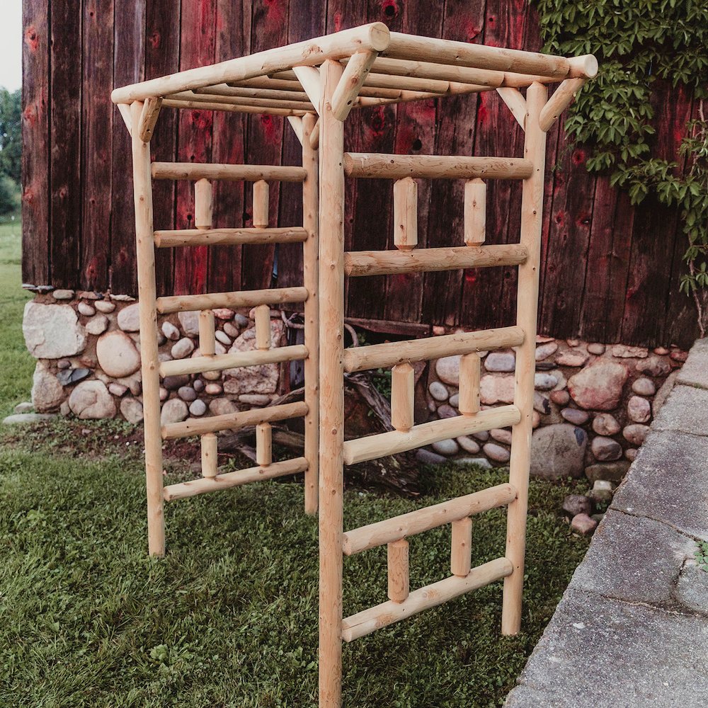 Large Cedar Log Arbor. Picture 2