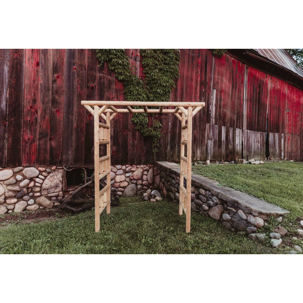 Large Cedar Log Arbor. Picture 4