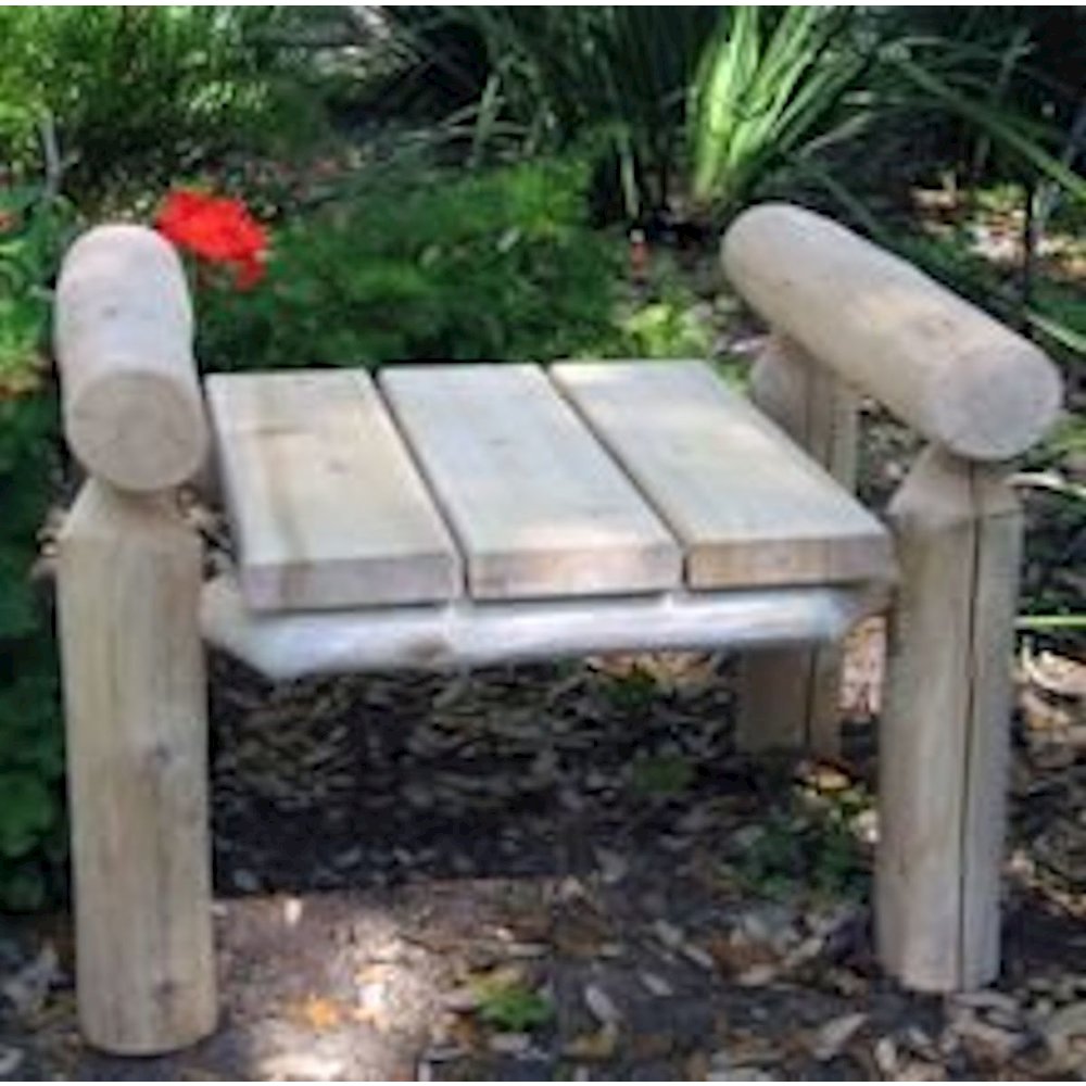 Cedar Log Ottoman. Picture 4