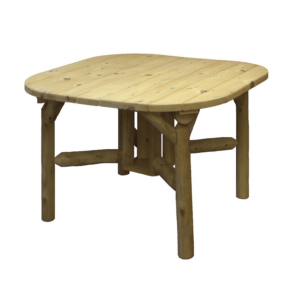 Cedar Log 47" Roundabout Table. Picture 1