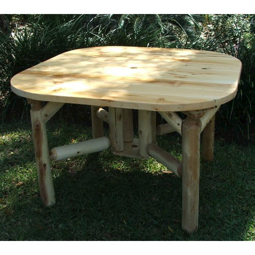 Cedar Log 47" Roundabout Table. Picture 3
