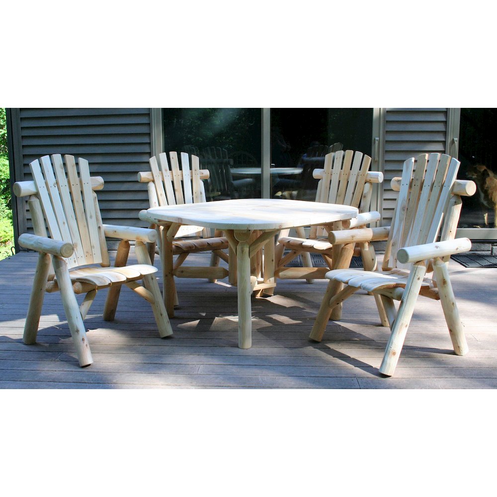 Cedar Log 47" Roundabout Table. Picture 4