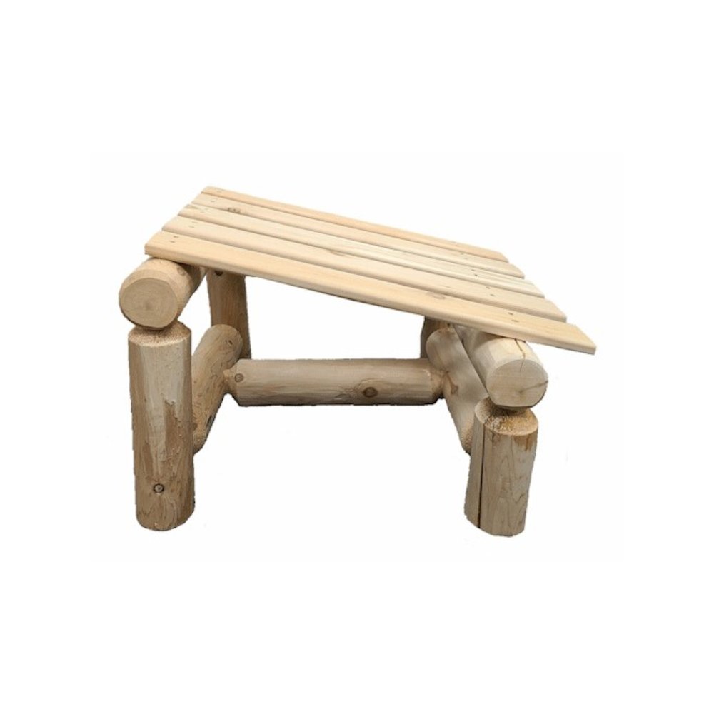 Cedar Log Slanted Ottoman. Picture 2