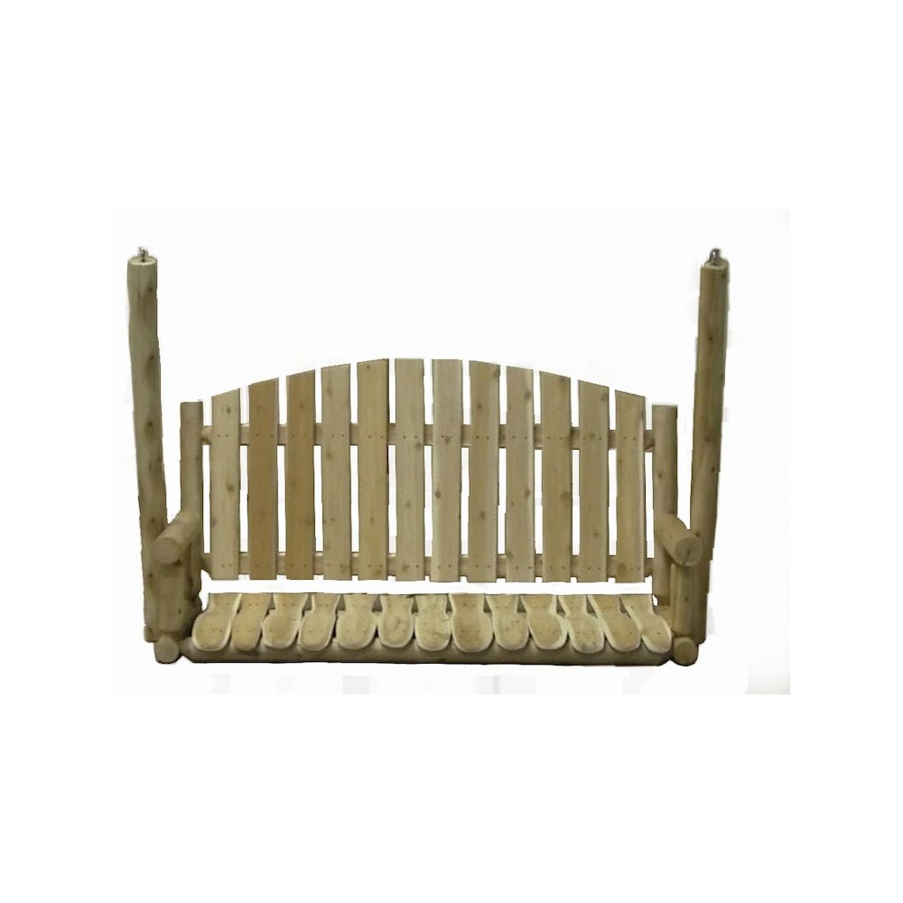 Cedar Log 5ft Country Garden Porch Swing. Picture 1
