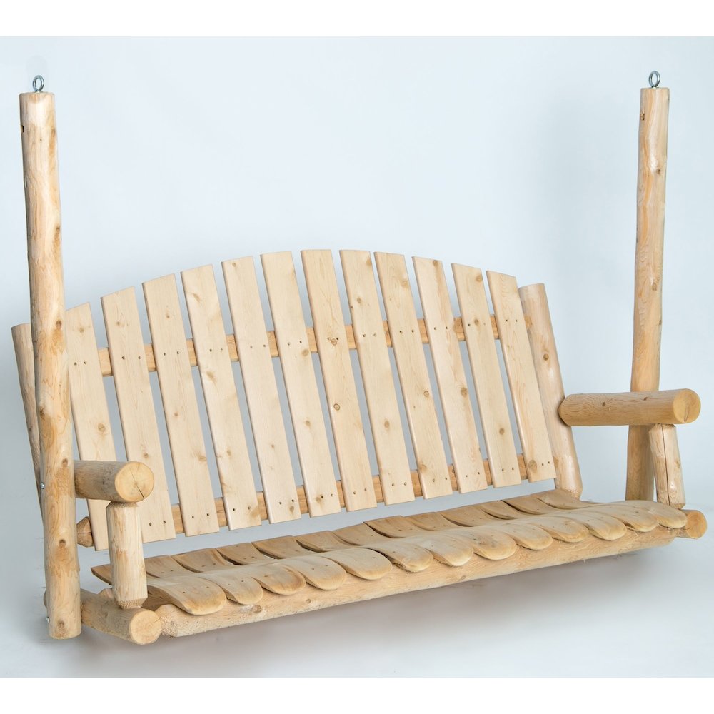 Cedar Log 5ft Country Garden Porch Swing. Picture 2