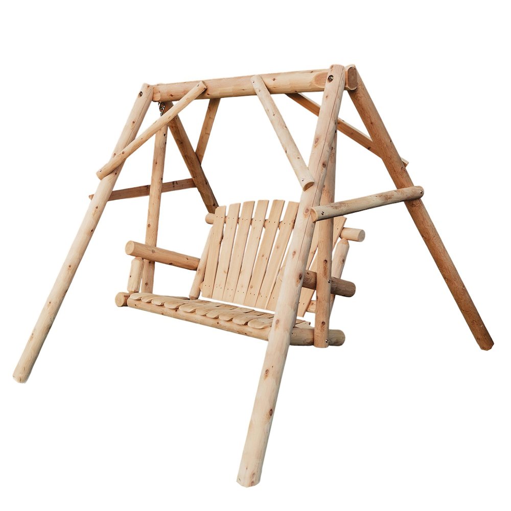 Cedar Log 4ft Yard Swing. Picture 1