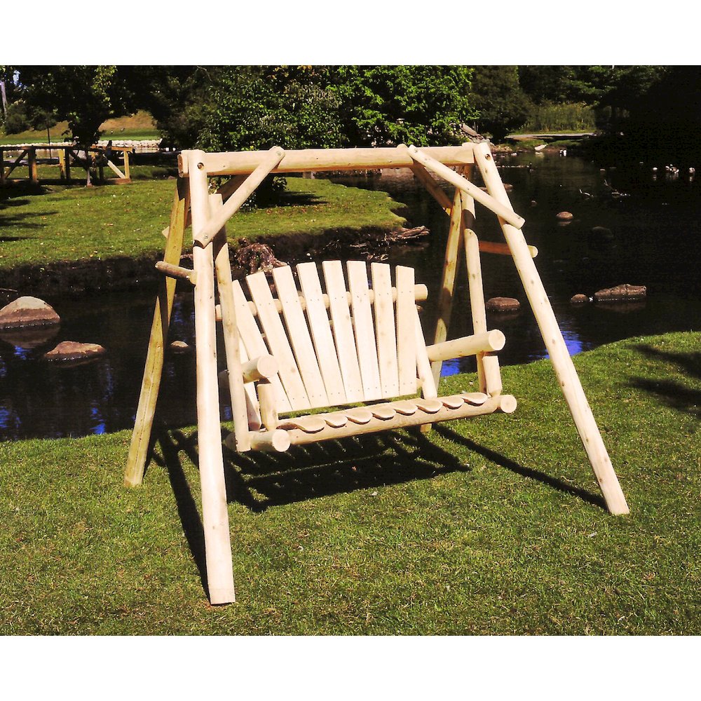 Cedar Log 4ft Yard Swing. Picture 3