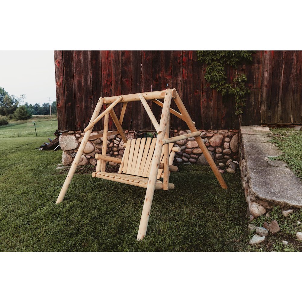 Cedar Log 4ft Yard Swing. Picture 5