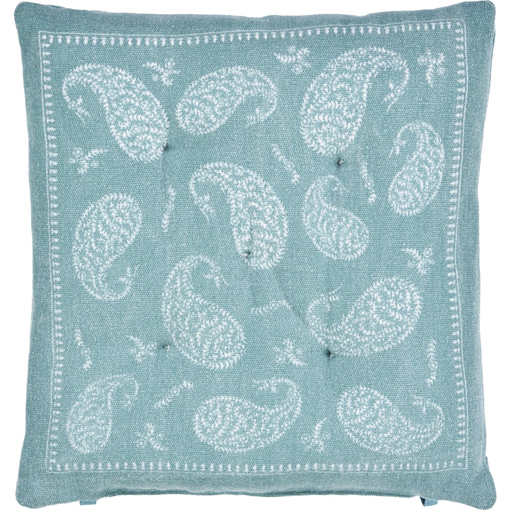 ChairCushions Set of 2 in Blue/White, 17"x17"x2". Picture 1