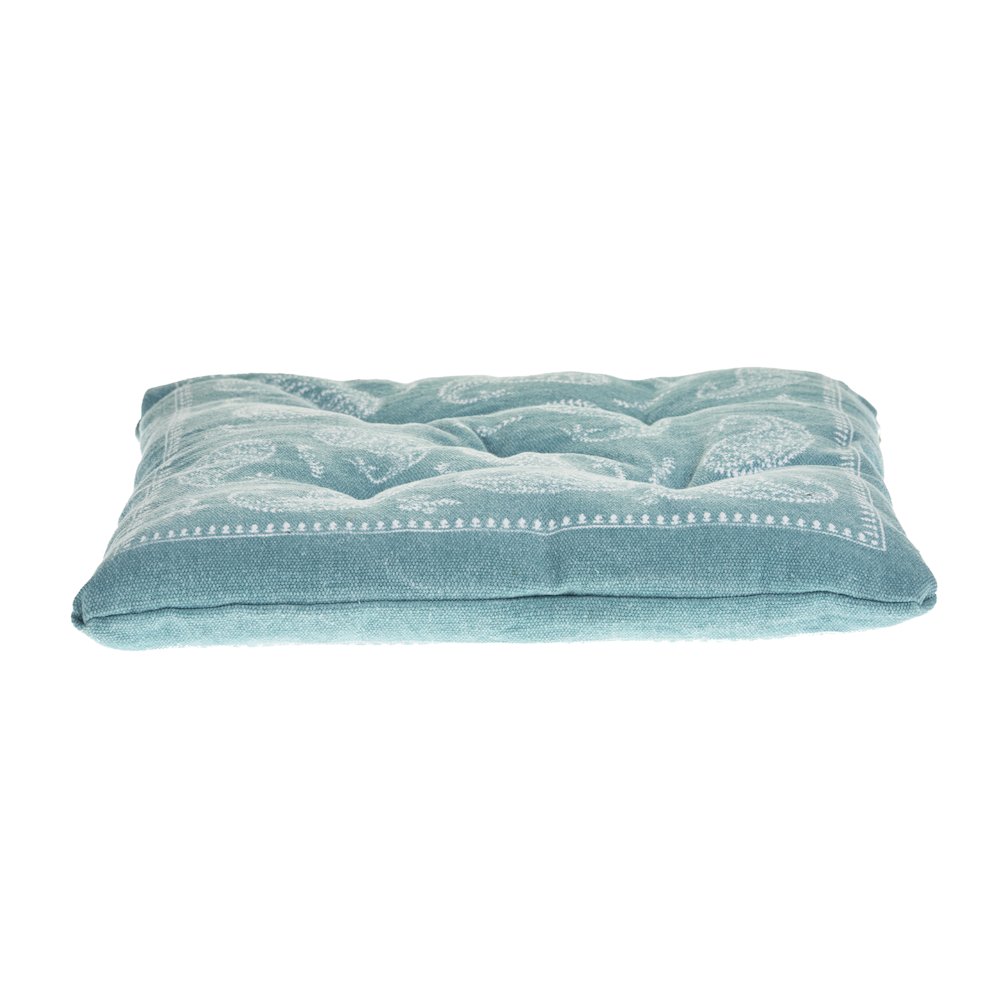 ChairCushions Set of 2 in Blue/White, 17"x17"x2". Picture 3
