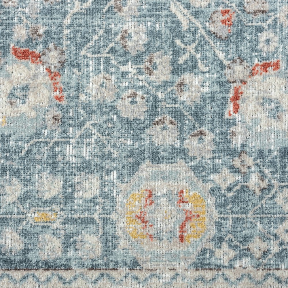 Antiquity Durable Performance Area Rug Outdoor in Blue, 9' x 12'. Picture 7